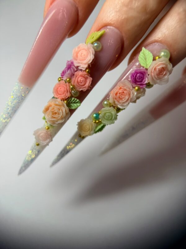 Curs nail art avansat unghii extreme cu decorațiuni florale 3D