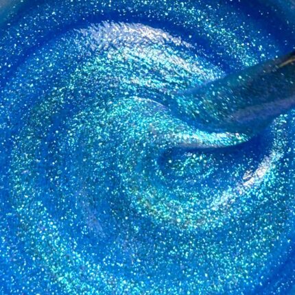 Swatch gel Gelaxyo Heaven 1 albastru turcoaz sclipitor