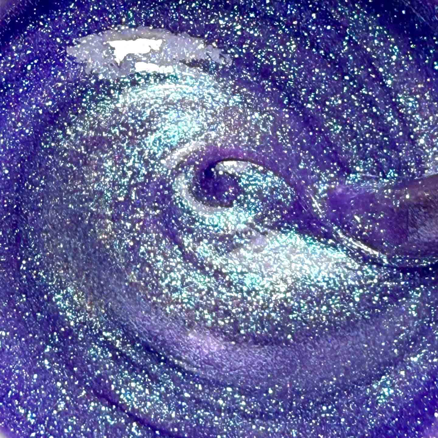 Swatch gel Gelaxyo Heaven 3 violet sclipitor