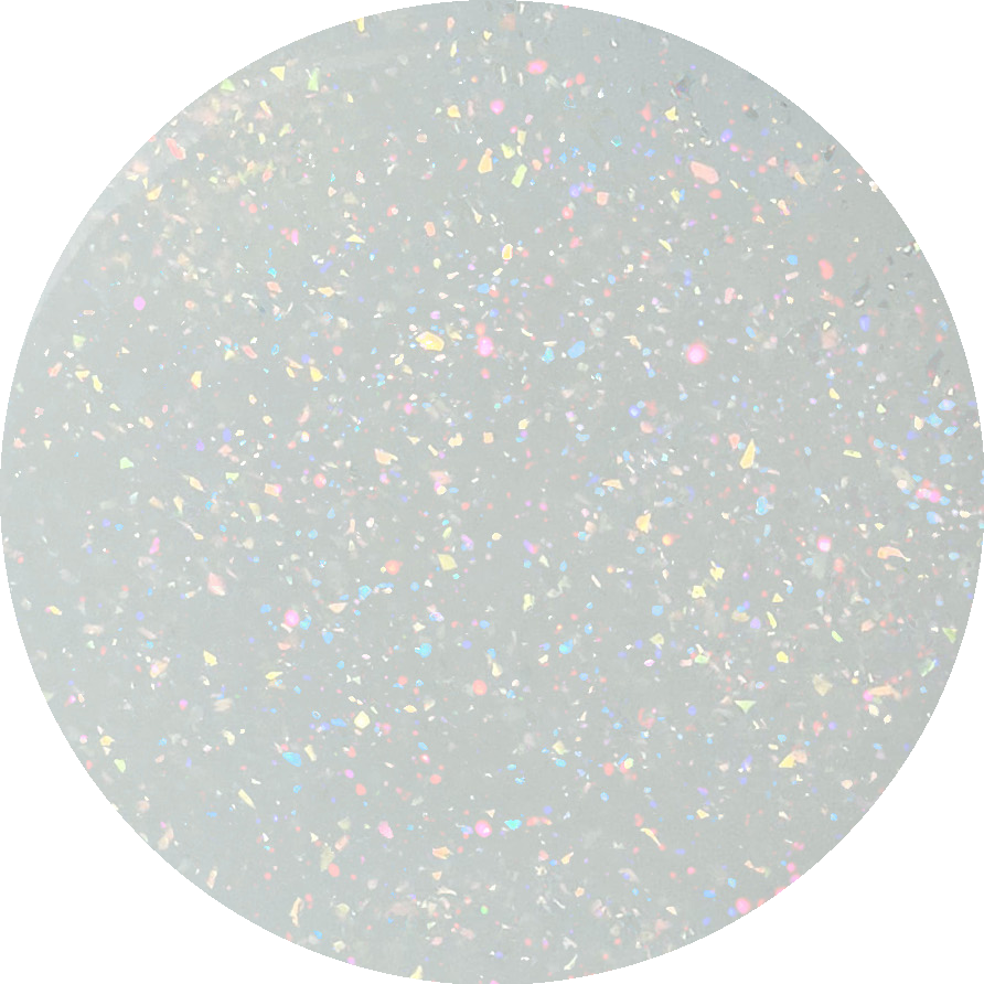 Polygel Sueño 02 Milky Diamond alb cu reflexii, swatch nuanță