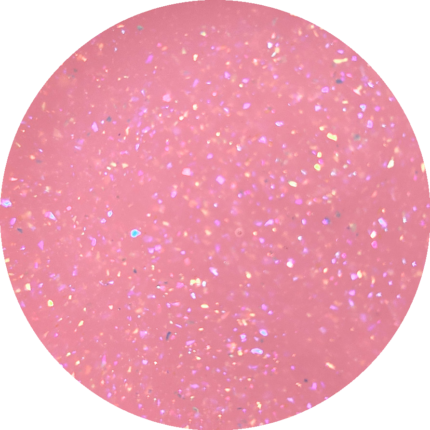 Polygel Sueño 05 Rose Spark roz intens cu sclipici, swatch nuanță