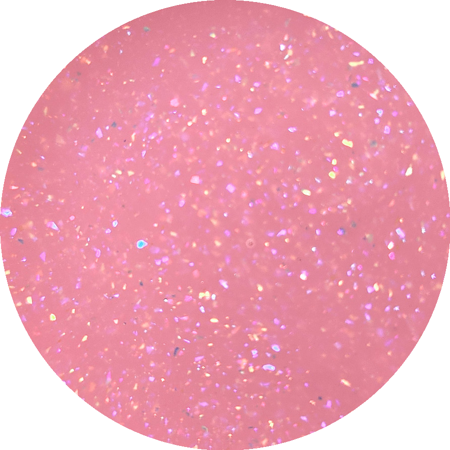 Polygel Sueño 05 Rose Spark roz intens cu sclipici, swatch nuanță