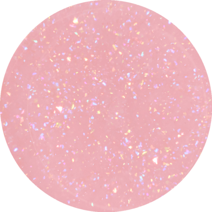 Polygel Sueño 07 Pink Veil roz pal cu reflexii, swatch nuanță