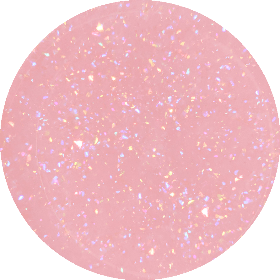 Polygel Sueño 07 Pink Veil roz pal cu reflexii, swatch nuanță