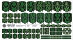 Coala completa folie unghii Emerald Viper piele de sarpe verde, AC-1 Gelaxyo