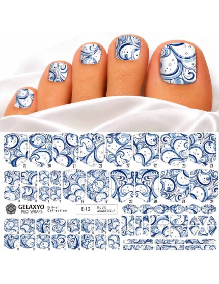 PEDI WRAPS ESTIVAL E-13 GELAXYO CU 38 DE WRAPURI, 26 DECORAȚIUNI, PILĂ, BEȚIȘOR ȘI MINIRIGLĂ INCLUSE