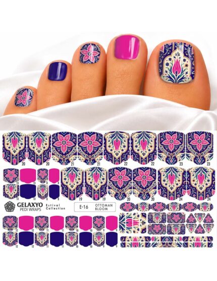 PEDI WRAPS ESTIVAL E-16 GELAXYO CU 38 DE WRAPURI, 26 DECORAȚIUNI, PILĂ, BEȚIȘOR ȘI MINIRIGLĂ INCLUSE